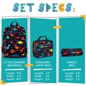 Little Learner 15" Backpack & Lunchbox Set- Fossil Friends