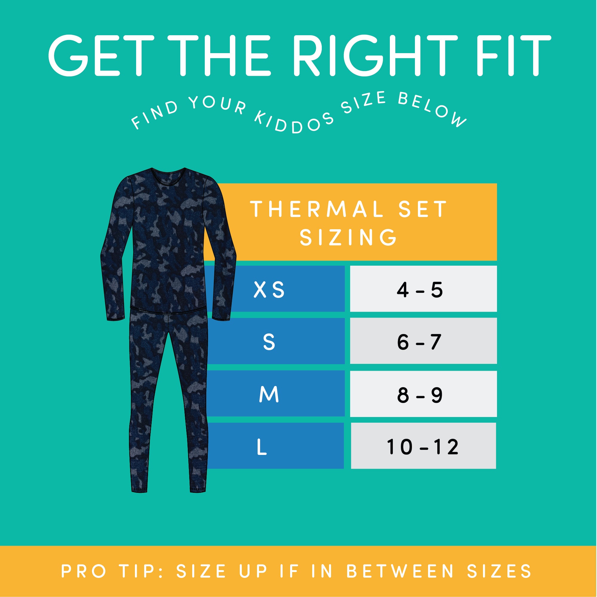 Blue Camo Thermal Underwear Set